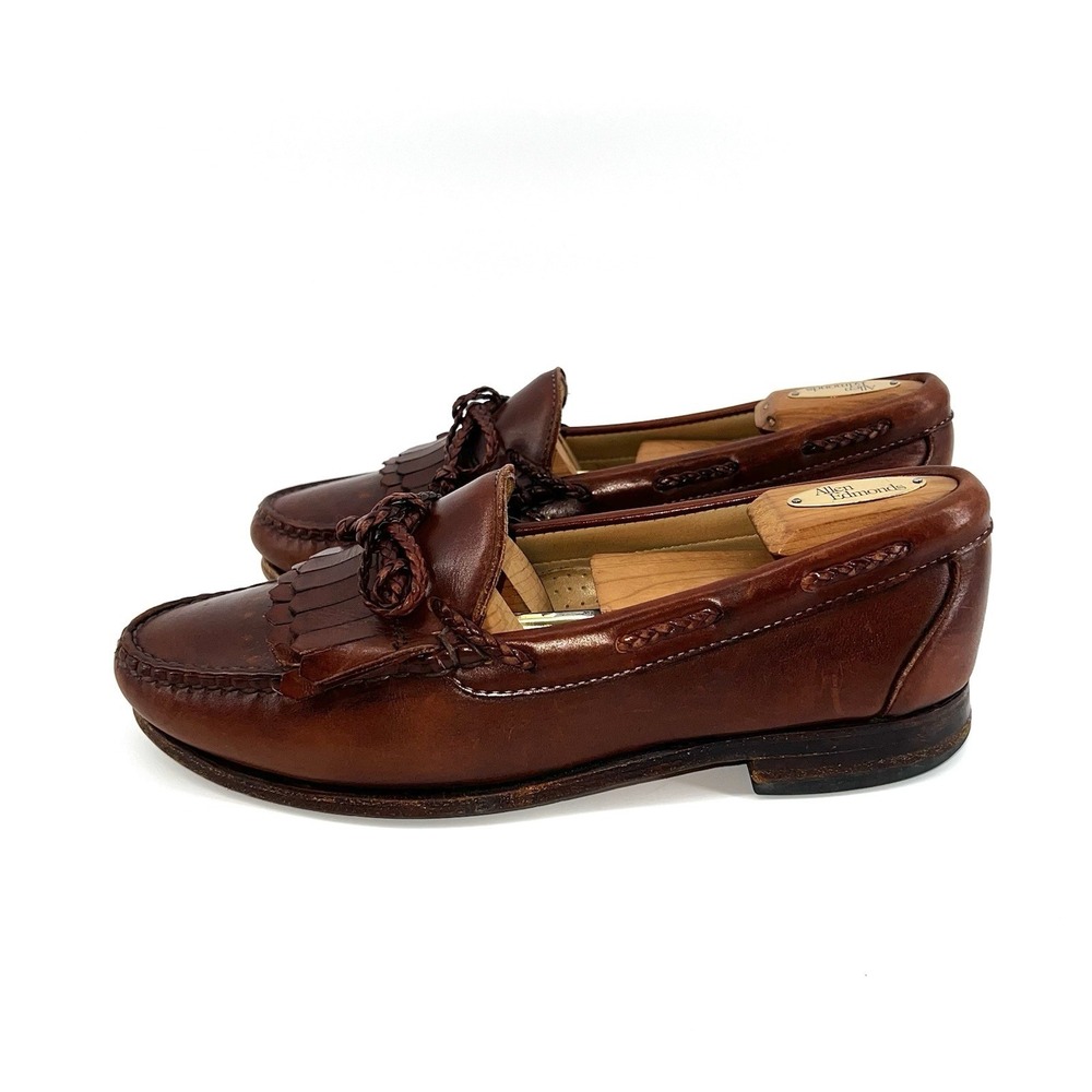 Vintage Allen Edmonds Tassel Loafers Brown Leather Men's 8 E (Wide) Made in USA‎